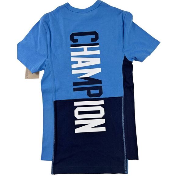 New Champion Life Men Blue T-Shirt Crew Neck Short Sleeve Shift Tee US XS - Picture 2 of 7